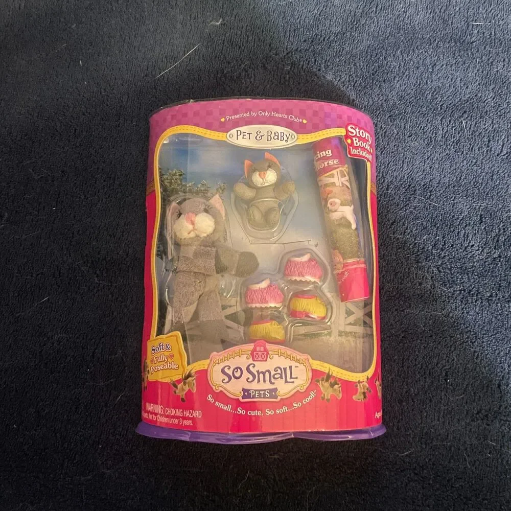 Only Hearts Club So Small Pets Pet & Baby Kitten Plush Figure Set New Sealed Y2K